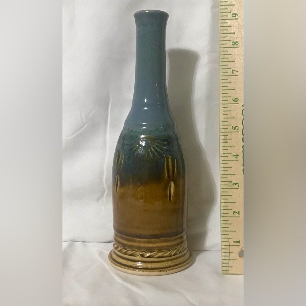 Blue and Brown Ceramic Vase